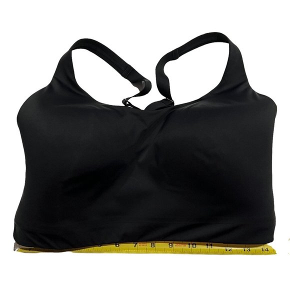 NWT ATHLETA Advance Bra B-G Sz 38F Black Adjustable Straps